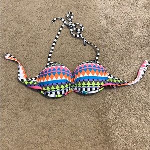 Very colorful bikini top
